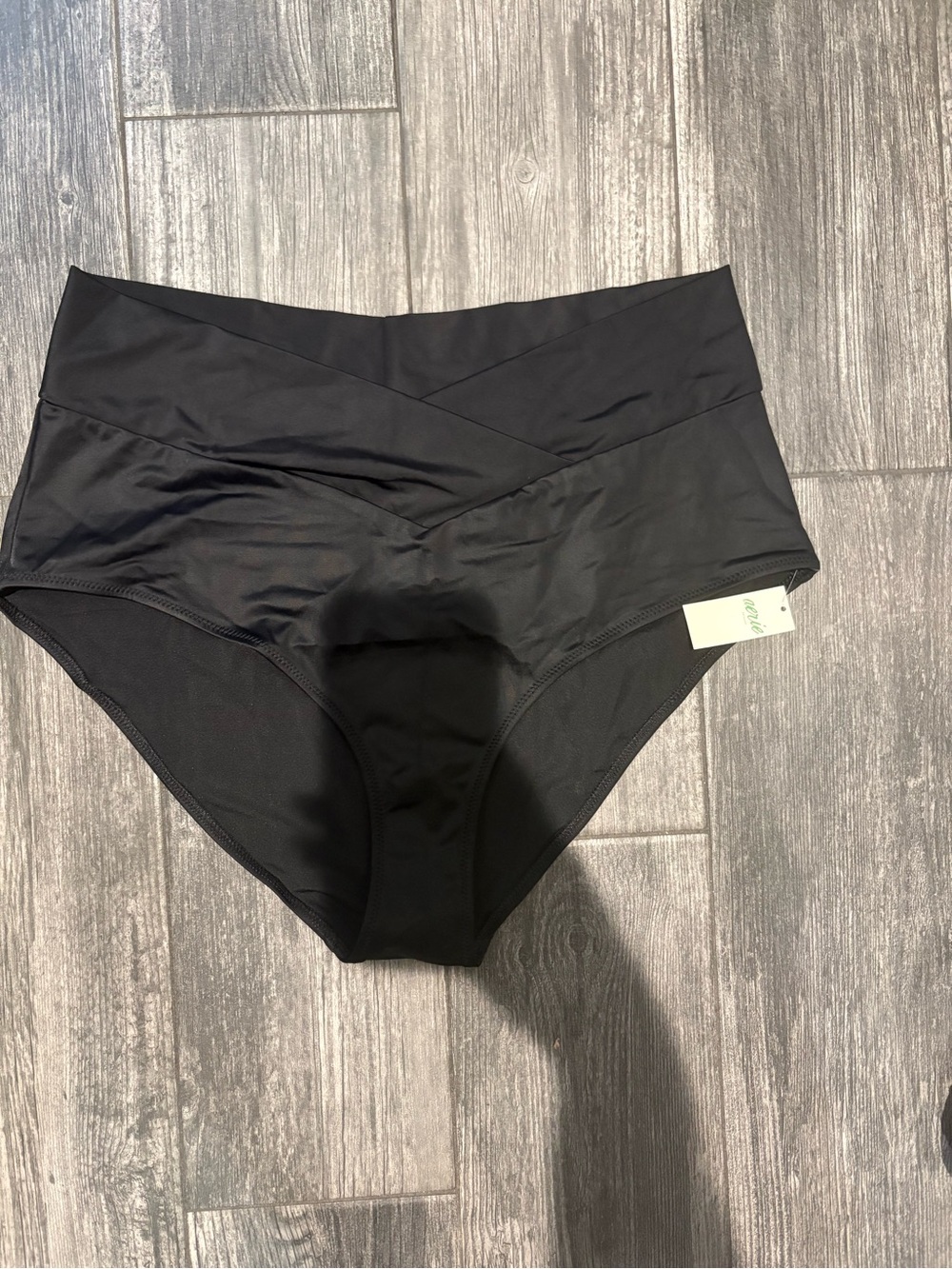 aerie Black High-Rise Bikini Bottoms